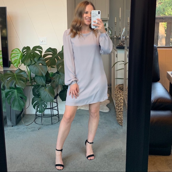 Lulus Dresses & Skirts - Lulu’s Light Grey Shift Dress